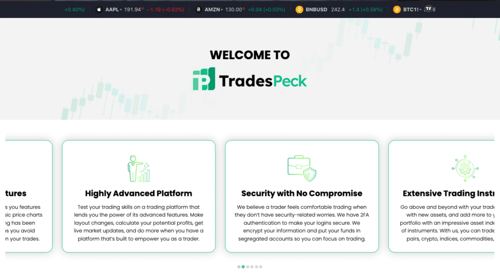 TradesPeck trading platform