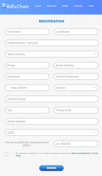 BitExChain Registration BitExChain Registration