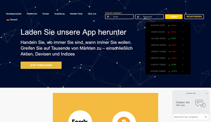 Die Homepage von Beneffx.