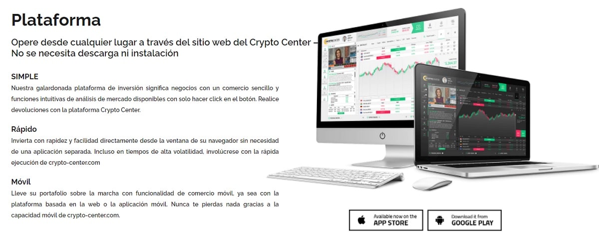 Crypto Center Compatibilidad y accesibilidad con todos los dispositivos