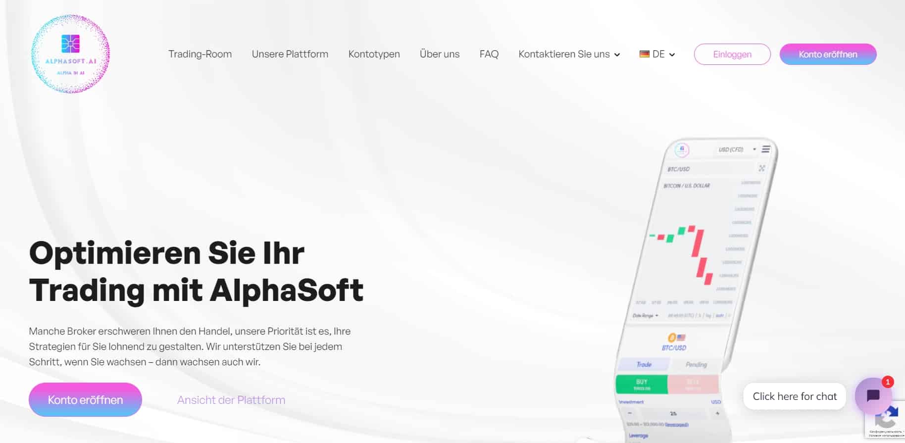 Alphasoft.ai startseite