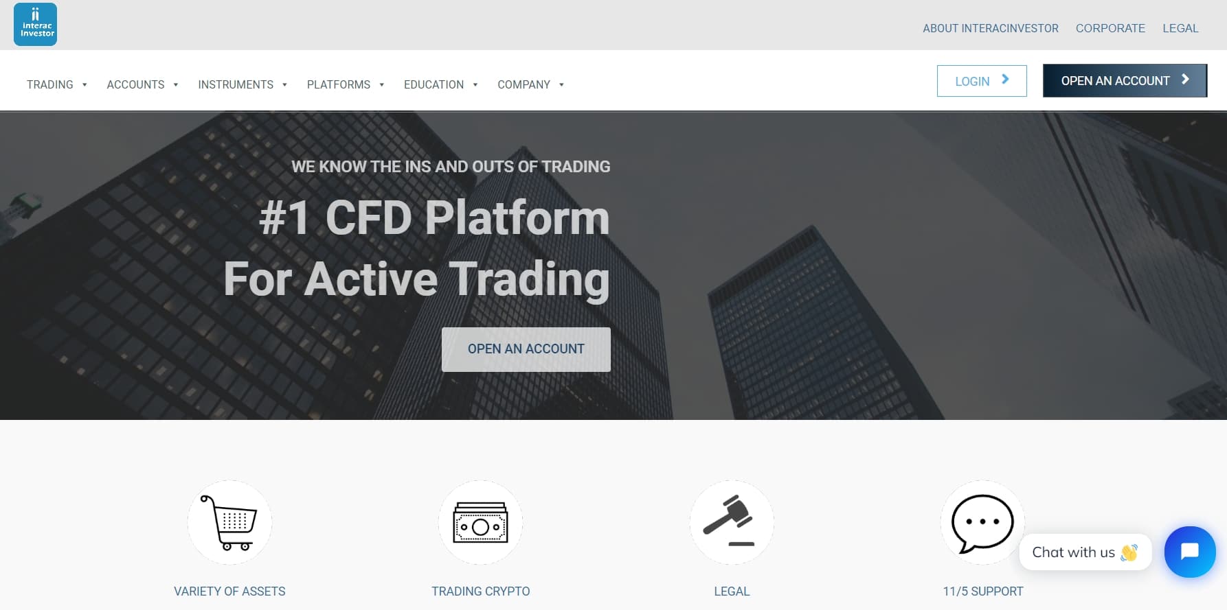 Interacinvestor homepage