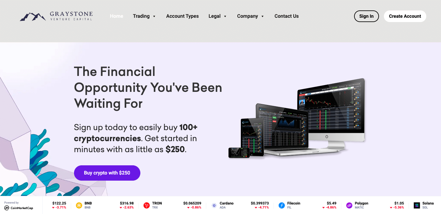 Graystone Venture Capital trading platform