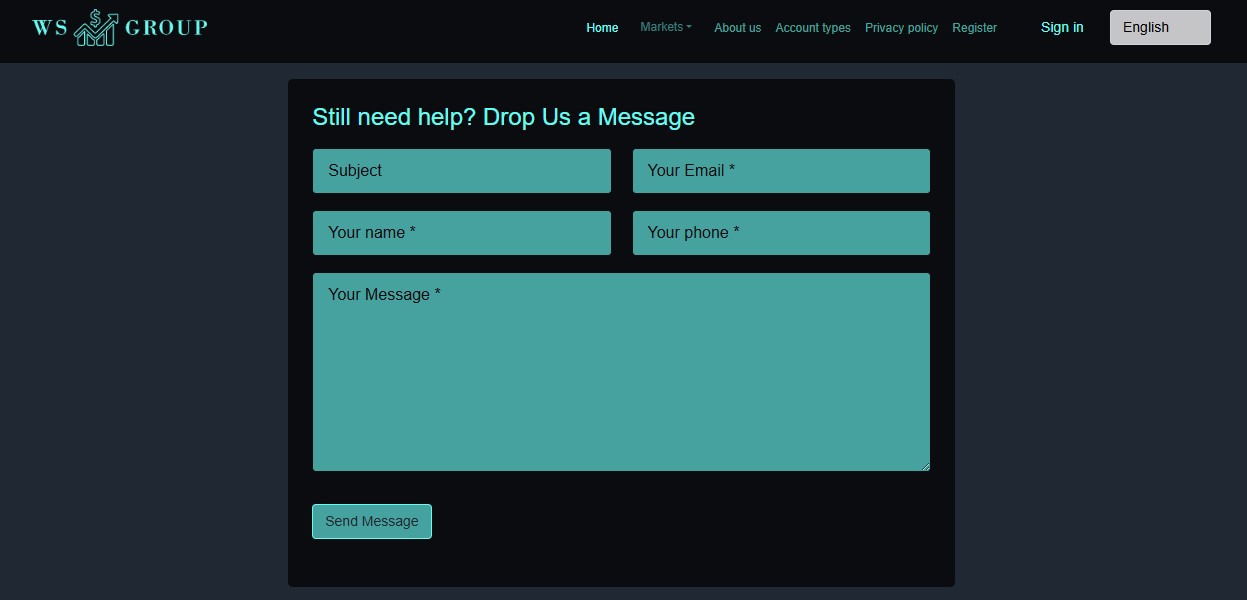 WS Group Registration Page